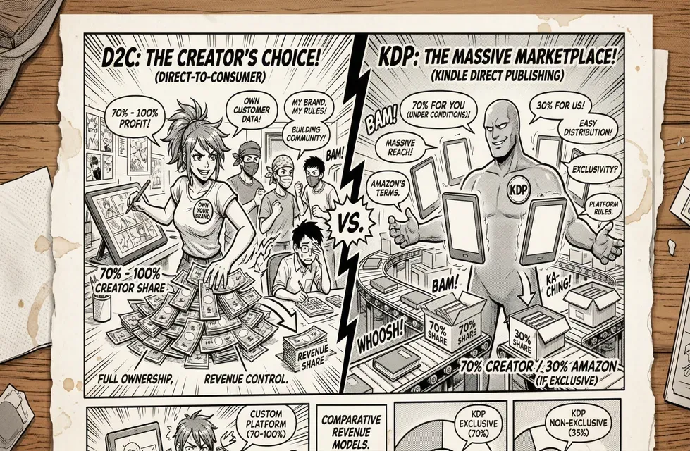 KDP Revenue Share vs D2C: What Publishers Actually Keep